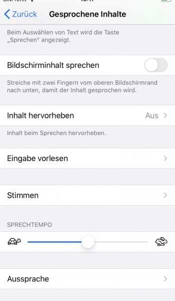 text vom iphone vorlesen lassen