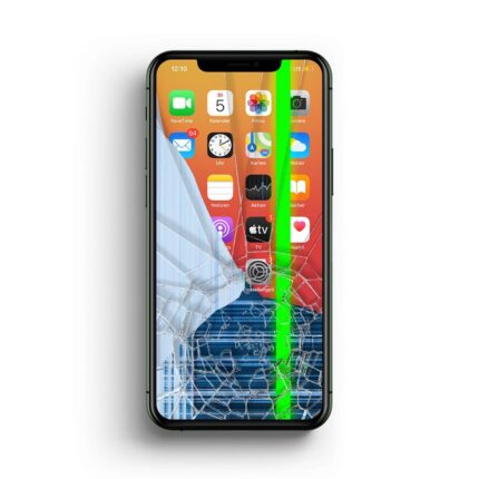 Defektes iPhone mit gebrochenem Glas