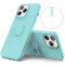 iPhone 13 Pro H&uuml;lle mit Ring Halter f&uuml;r Finger &amp; Schlaufe - Babyblau