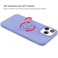 iPhone 13 Pro H&uuml;lle mit Ring Halter f&uuml;r Finger &amp; Schlaufe - Babyblau