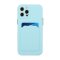 iPhone 13 Pro Schutzh&uuml;lle mit Kartenfach und Kamera-Schutz - Babyblau
