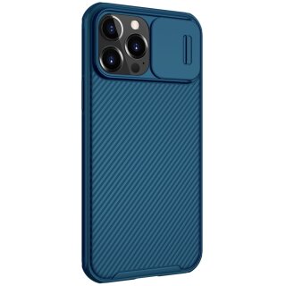 Nillkin iPhone 13 Pro Max H&uuml;lle mit Kamera-Schutz und Magsafe Funktion - Blau