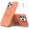 iPhone 13 Pro Max H&uuml;lle mit Ring Halter f&uuml;r Finger &amp; Schlaufe - Orange