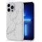 iPhone 13 Pro Max Silikonh&uuml;lle - Marmor Design - Wei&szlig;