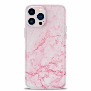 iPhone 13 Pro Max Silikonh&uuml;lle - Marmor Design - Rosa