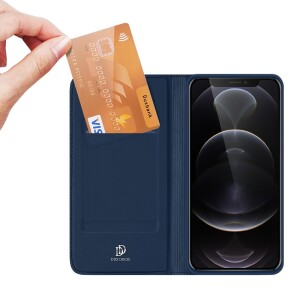 Dux Ducis iPhone 12 Pro Max Klapphülle - Dunkelblau