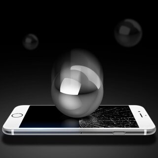 iPhone 7 Plus Premium Panzerglas 4D Wei&szlig;