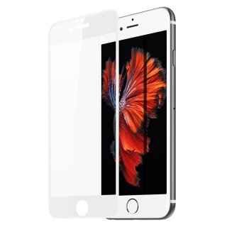 iPhone 8 Plus Premium Panzerglas 4D Wei&szlig;