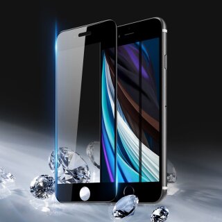 iPhone 8 Premium Panzerglas 4D (vollfl&auml;chig) - Schwarz