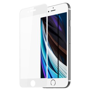 iPhone 7 Premium Panzerglas 4D (vollfl&auml;chig) 2er-Pack - Wei&szlig;