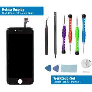 iPhone 6 Display Schwarz Werkzeug Set