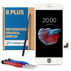 iPhone 8 Plus Refurbished Original Display wei&szlig; mit Werkzeugset