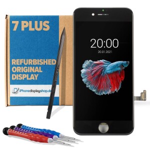 iPhone 7 Plus Refurbished Original Display schwarz mit Werkzeug Kit