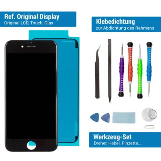 iPhone 7 Plus Refurbished Original Display + Touchscreen schwarz mit Werkzeug Kit