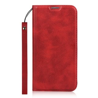 iPhone 11 Klapph&uuml;lle mit Kartenfach, Aufsteller &amp; Schlaufe - Rot
