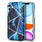iPhone 11 Silikonh&uuml;lle - Marmor Glam - Dunkelblau