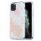 iPhone 11 Pro Silikonh&uuml;lle - Marmor Glam - Pink / Wei&szlig;