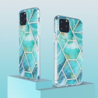 iPhone 11 Pro Silikonhülle - Marmor Glam - Türkis 1