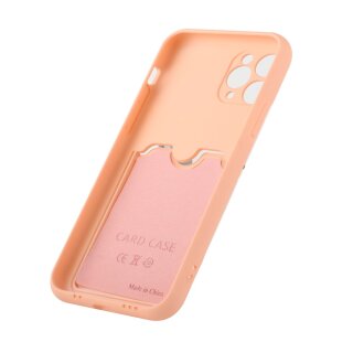 iPhone 11 Pro Schutzh&uuml;lle mit Kartenfach und Kamera-Schutz - Orange