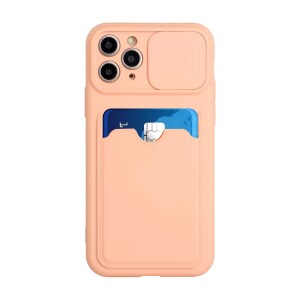 iPhone 11 Pro Schutzhülle mit Kartenfach und Kamera-Schutz - Orange