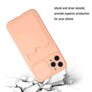 iPhone 11 Pro Schutzhülle mit Kartenfach und Kamera-Schutz - Orange