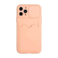 iPhone 11 Pro Schutzhülle mit Kartenfach und Kamera-Schutz - Orange