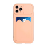 iPhone 11 Pro Schutzhülle mit Kartenfach und Kamera-Schutz - Orange