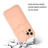 iPhone 11 Pro Schutzhülle mit Kartenfach und Kamera-Schutz - Orange