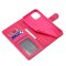 iPhone 12 Mini Klapph&uuml;lle mit Kartenfach und Aufsteller aus PU-Leder - Rot