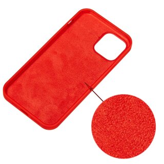 iPhone 12 Mini H&uuml;lle aus Silikon - Rot