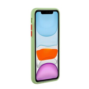 iPhone 12 Mini Schutzh&uuml;lle mit Kartenfach und Kamera-Schutz - Hellgr&uuml;n