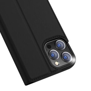 iPhone 12 Pro Max Klapph&uuml;lle mit Kartenfach - Schwarz