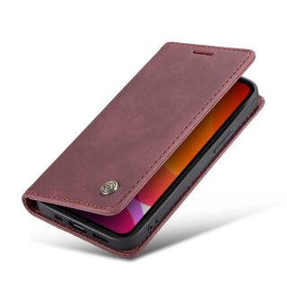 iPhone 12 Pro Max Klapph&uuml;lle mit Kartenfach - Rot