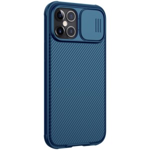 Nillkin iPhone 12 Pro Max H&uuml;lle mit Kamera-Schutz und Magsafe Funktion - Blau