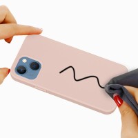 iPhone 13 H&uuml;lle aus Silikon mit MagSafe Funktion - Pink