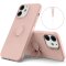 iPhone 13 H&uuml;lle mit Ring Halter f&uuml;r Finger &amp; Schlaufe - Pink