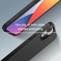 Nillkin iPhone 13 Schutzh&uuml;lle Materia - Carbon Schwarz