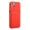iPhone 13 Mini Schutzh&uuml;lle mit Kartenfach und Kamera-Schutz - Rot