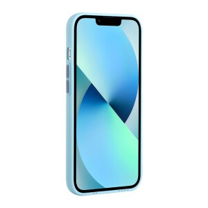 iPhone 13 Mini Schutzh&uuml;lle mit Kartenfach und Kamera-Schutz - Babyblau