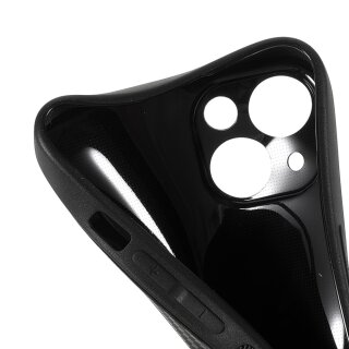 iPhone 13 Mini Silikon H&uuml;lle im Carbon Design Schwarz