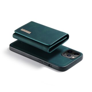 iPhone 13 Pro H&uuml;lle mit Magnet-Kartenfach &amp; Geldbeutel - Gr&uuml;n